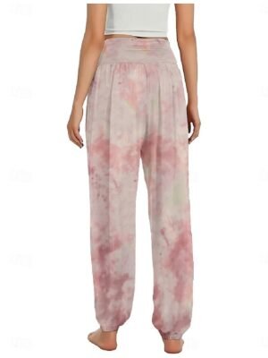 Ethnic Style Boho High Waist Gradient Wide Leg Full Length Trousers - Image 11