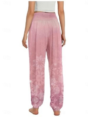 Ethnic Style Boho High Waist Gradient Wide Leg Full Length Trousers - Image 14