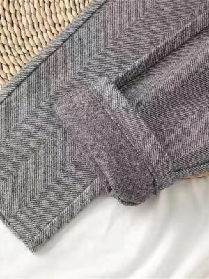Fashion Ankle-Length Herringbone Pants - Image 7