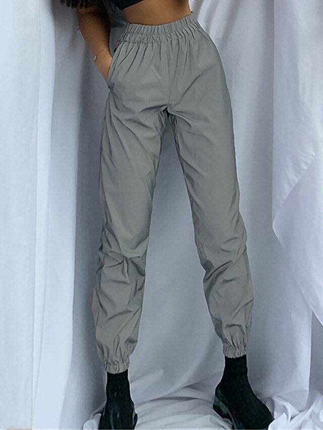 Fashion Athleisure High Waist Plain Full Length Sweatpants - Image 2
