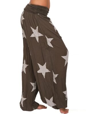 Fashion Baggy Star Mid Waist Full Length Harem Pants - Image 6