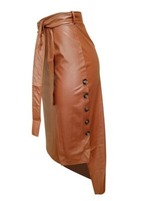 Fashion Bodycon Solid High Waist Midi Skirt - Image 7