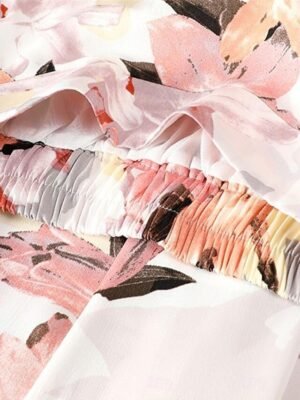 Fashion Casual Floral High Waist Maxi Chiffon Skirt - Image 19