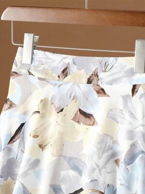 Fashion Casual Floral High Waist Maxi Chiffon Skirt - Image 2