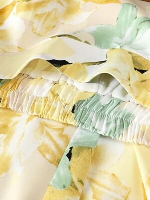 Fashion Casual Floral High Waist Maxi Chiffon Skirt - Image 9