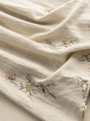Fashion Casual High Waist Floral Embroidered Maxi Skirt - Image 4