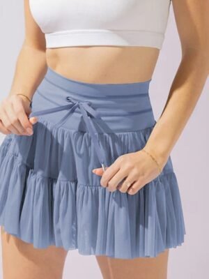 Fashion Casual High Waist Solid Mini Skirt - Image 10