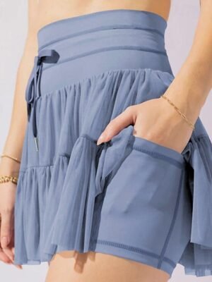 Fashion Casual High Waist Solid Mini Skirt - Image 11