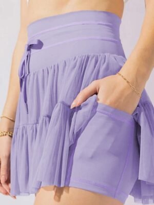 Fashion Casual High Waist Solid Mini Skirt - Image 19