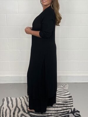 Fashion Casual Pure Colour V Wire Long Sleeve Pajama Set - Image 12