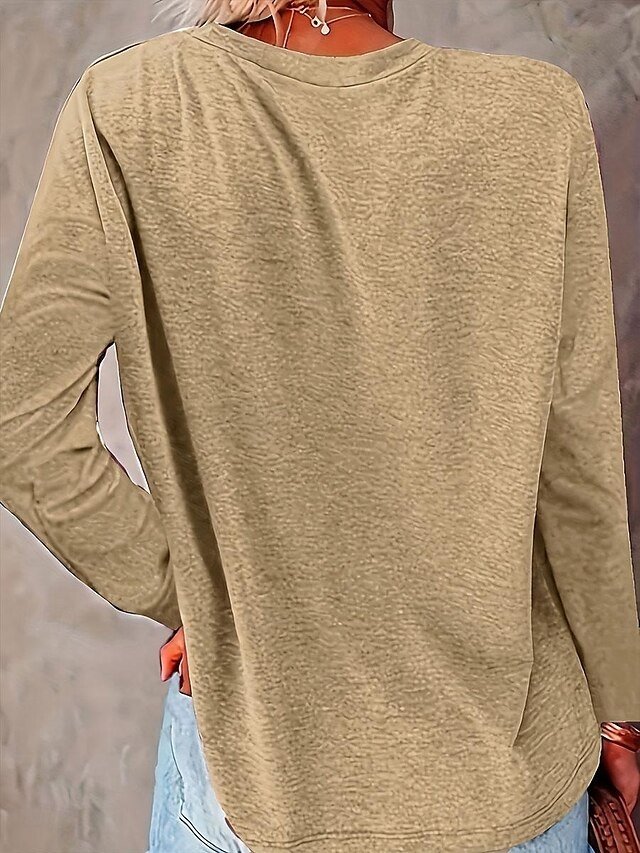 Fashion Casual Regular Cat Letter Round Neck Long Sleeve Tops - Image 2