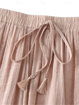 Fashion Casual Solid High Waist Midi Skirt - Image 8