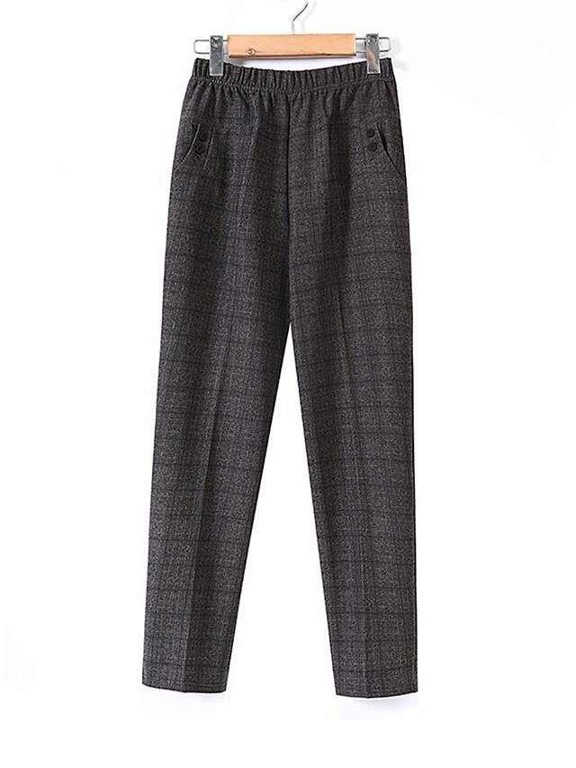 Fashion Full Length Pure Black Wide Striped Trousers - Image 2