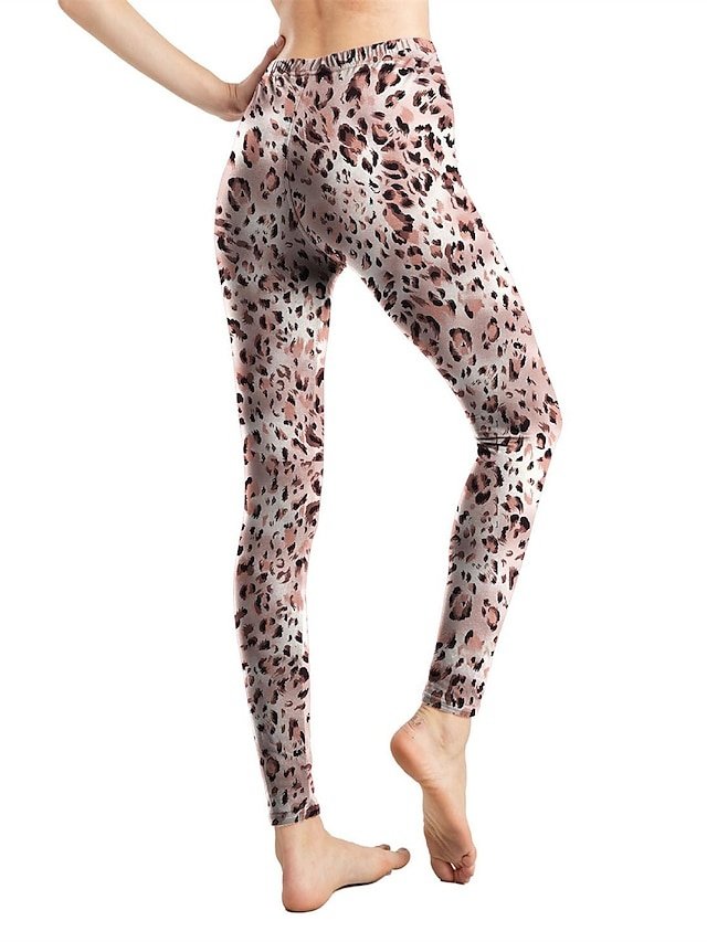 Fashion High Waist Leopard Snake Print Full Length Leggings - Image 1