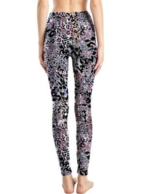 Fashion High Waist Leopard Snake Print Full Length Leggings - Image 16