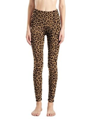 Fashion High Waist Leopard Snake Print Full Length Leggings - Image 20