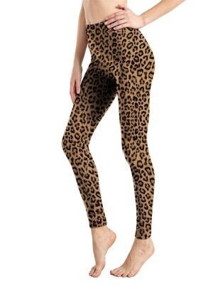 Fashion High Waist Leopard Snake Print Full Length Leggings - Image 21