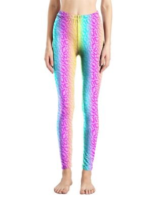 Fashion High Waist Leopard Snake Print Full Length Leggings - Image 23