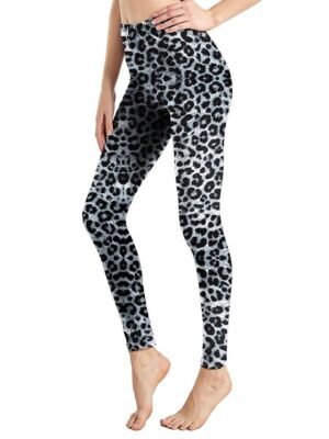 Fashion High Waist Leopard Snake Print Full Length Leggings - Image 35