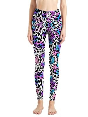 Fashion High Waist Leopard Snake Print Full Length Leggings - Image 49