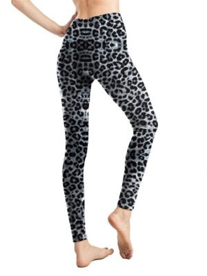 Fashion High Waist Leopard Snake Print Full Length Leggings - Image 6