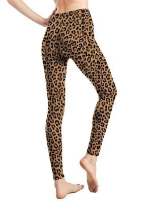 Fashion High Waist Leopard Snake Print Full Length Leggings - Image 7