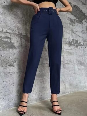 Fashion High Waist Micro-elastic Ankle-Length Cropped Trousers - Image 11