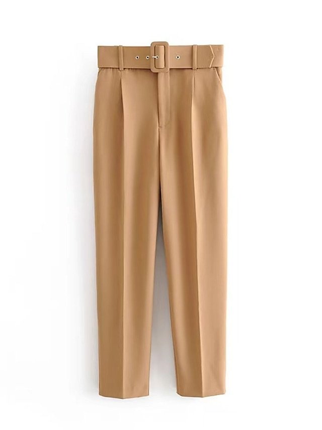Fashion High Waist Micro-elastic Ankle-Length Cropped Trousers - Image 2
