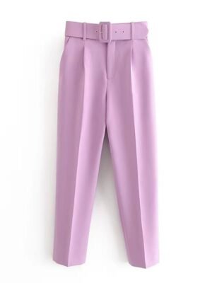 Fashion High Waist Micro-elastic Ankle-Length Cropped Trousers - Image 5