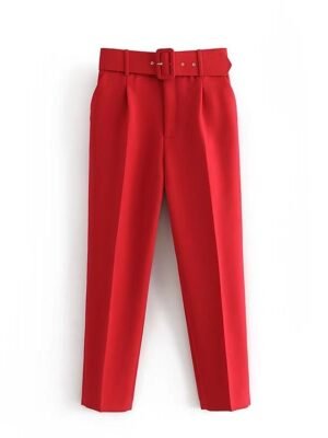 Fashion High Waist Micro-elastic Ankle-Length Cropped Trousers - Image 6
