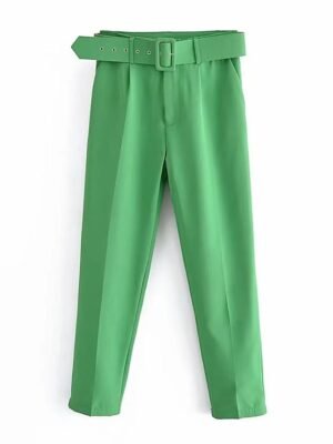 Fashion High Waist Micro-elastic Ankle-Length Cropped Trousers - Image 7