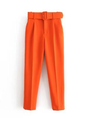 Fashion High Waist Micro-elastic Ankle-Length Cropped Trousers - Image 8