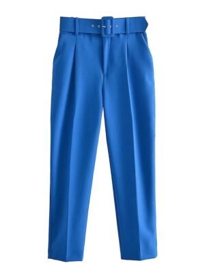 Fashion High Waist Micro-elastic Ankle-Length Cropped Trousers - Image 9