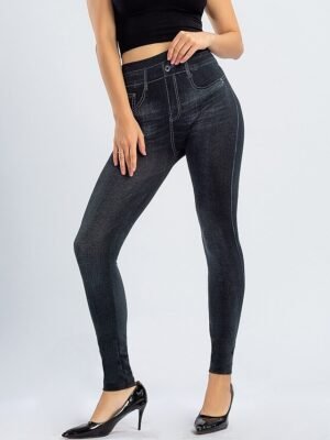 Fashion High Waist Solid Bell Bottom Ankle-Length Leggings - Image 10