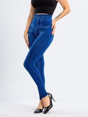 Fashion High Waist Solid Bell Bottom Ankle-Length Leggings - Image 13