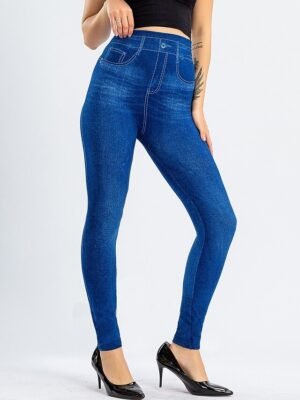 Fashion High Waist Solid Bell Bottom Ankle-Length Leggings - Image 4