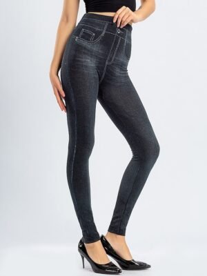 Fashion High Waist Solid Bell Bottom Ankle-Length Leggings - Image 6