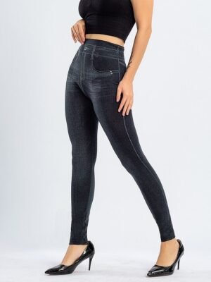 Fashion High Waist Solid Bell Bottom Ankle-Length Leggings - Image 8