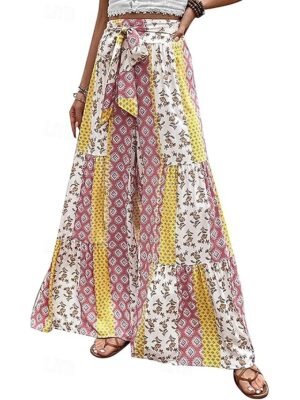 Fashion High Waist Solid Colour Full Length Trousers - Image 13
