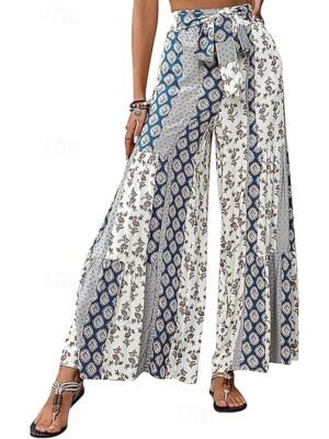 Fashion High Waist Solid Colour Full Length Trousers - Image 7