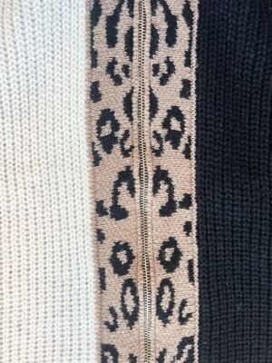Fashion Loose Animal Turtleneck Lantern Sleeve Long Sweater - Image 3