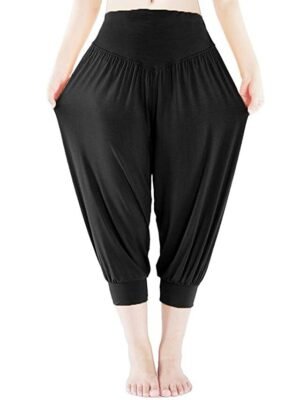 Fashion Loose High Waist Quick Dry Harem Capri Pants - Image 45