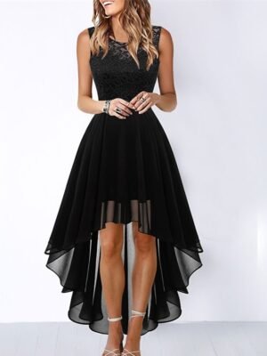 Fashion Loose Pure Colour Crew Neck Sleeveless Maxi Dress - Image 11