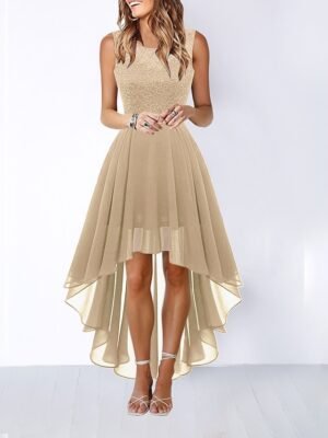 Fashion Loose Pure Colour Crew Neck Sleeveless Maxi Dress - Image 14