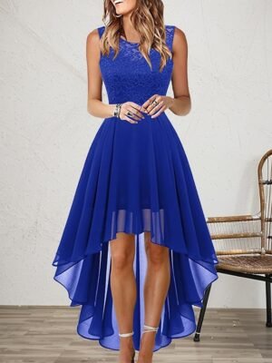 Fashion Loose Pure Colour Crew Neck Sleeveless Maxi Dress - Image 2