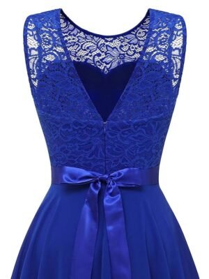 Fashion Loose Pure Colour Crew Neck Sleeveless Maxi Dress - Image 4