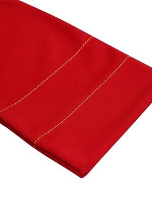 Fashion Midi Zipper Stand Collar 3/4 Sleeve Colourblock Dress - Image 19