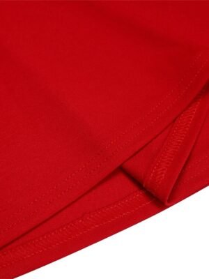 Fashion Midi Zipper Stand Collar 3/4 Sleeve Colourblock Dress - Image 21