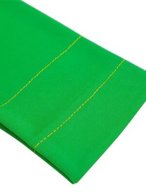 Fashion Midi Zipper Stand Collar 3/4 Sleeve Colourblock Dress - Image 26