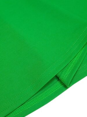 Fashion Midi Zipper Stand Collar 3/4 Sleeve Colourblock Dress - Image 28